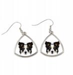 Art-Dog Border Collie háromszög alakú lógós fülbevaló geometrikus kutyával (5056739218280)