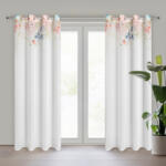 Takoy Draperie ARLENA din material de șifon cu un motiv botanic delicat 135 x 250 cm
