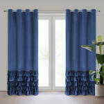 Takoy Draperie CARLI din velur decorată cu volane și o dungă sclipitoare de pietricele 140 x 250 cm