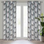 Takoy Draperie gata făcută LUCIA din catifea decorată cu un model floral frumos 140 x 270 cm