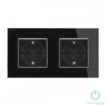 Smarthugo Dupla Sorolt Fekete Üvegkeretes Konnektor (sh2550002)