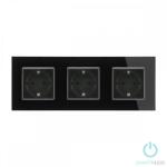 Smarthugo Hármas Sorolt Fekete Üvegkeretes Konnektor (sh3555002)