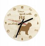 Art-Dog Mopsz, Pug gravírozott kutyaóra, átmérő 20 cm, kutya neve (5906111219940)