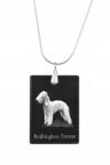 Art-Dog Bedlington terrier ezüst nyaklánc kristály medállal, kutyával (5055882454033)