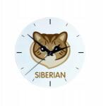  Szibériai macska üveg falióra lógó aranyos macska (5056739256862)