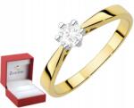 ZŁOCISTO Arany Gyűrű Laboratóriumi Gyémánttal Modern 585 (na zaręczyny z brylantem z diamentem)