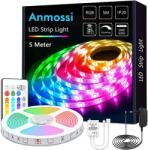  Anmossi színes Rgb Led szalag 5 m fényerőszabályzóval Távirányító (4352)