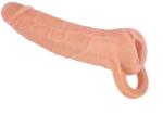 NMC 2 in 1 Prelungitor Penis si Masturbator Vagin, Soft TPR, Natural, 21 cm