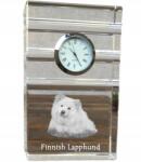 Art-Dog Finn lapphund kristály asztali karóra kutyával, az Ön fényképével (5060381107663)