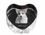 Art-Dog Pembroke Welsh Corgi kristály szív, dísz, kutya fénykép ajándéktárgy (5055882445390)