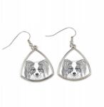 Art-Dog Papillon háromszög alakú lógós fülbevaló kutyával, fényképpel, személyre szabható (5055882475441)