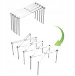  Összecsukható Fedőtartó Állvány, rozsdamentes acél, 2db, 38cm (9456-22)