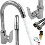 Focus Sanitar Konyhai Csaptelep Mosogató Csaptelep Forgatható 360 Magas Mosogatóhoz Króm (6001942)