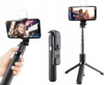  Selfie Stick, állvány, bővíthető, lámpával, távirányítóval, 101cm (96-4)