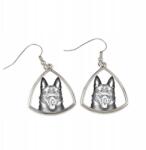 Art-Dog Schipperke háromszög alakú, lógós kutya fülbevaló, fényképpel, személyre szabható (5055882476264)