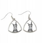 Art-Dog Doberman háromszög alakú lógós fülbevaló kutyával, fényképpel, személyre szabható (5055882474666)