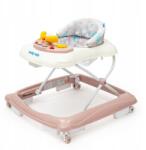 Baby Mix járóka kormánykerékkel és szilikon kerekekkel rózsaszín (8596164134382)