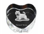 Art-Dog Norwich terrier kristály szív, dísz, ajándéktárgy kutya fotóval (5055882444805)