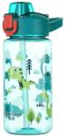 Edman Sticla apa pentru copii Edman 600ml, rezistenta la scurgeri, model dinozaur, Verde