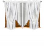 Xzhome Gipszkartonnal Díszített Fátyol Függöny Luxus Fehér Elegáns 600x150 (LG-99)