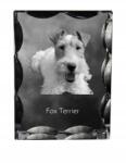 Art-Dog Foksterier durva szőrű kutya fotó díszes kristályban, ajándéktárgy (5055882448209)