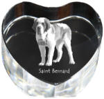 Art-Dog Bernardin kristály szív, dísz, ajándéktárgy kutya fotóval (5055882444867)