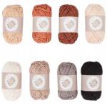 Alison & Mae Bézs Fonal Szett 100% Pamut Fonal Cérna Horgolás 8 Db 517 (2542587)