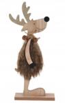 Intesi Rénszarvas figura barna fából, jobbra néző (5905896110374)