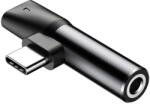 Baseus Adaptor USB-C la USB-C + Jack 3.5mm audio, Baseus Audio Converter L41, negru (ad/L41/Baseus/bl/n)