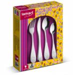 Lamart Gyerek Evőeszköz Szett, rozsdamentes acél, kanál 14, 5cm, villa 17, 5cm (LT5013)