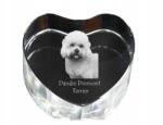 Art-Dog Dandie Dinmont terrier kristály szív, dísz, kutya fénykép ajándéktárgy (5055882445536)