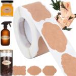  250X Öntapadós Címkék Fűszer Matricák Befőttes üvegek Bézs (PAPIEROWE ETYKIETY DO PISANIA DO PODPISANIA)