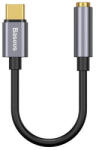 Baseus Adaptor Typ-C la 3.5 Jack mama, Baseus, L54, gri+negru (ad/typC-3.5mm/Baseus/L54/bl/gr)