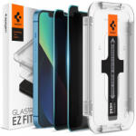 Spigen Folie sticla cu sistem de montare Case friendly Spigen GLAS. tR EZ FIT PRIVACY compatibila cu iPhone 13 Pro Max 2-Pack (fol/Iph13PM/SpigEZF/priv/bl)