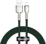 Baseus Cablu de date metalic Baseus Cafule Series USB - Lightning 2.4A 1 m verde