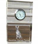 Art-Dog Amerikai terrier szőrtelen kristály asztali karóra az Ön fényképével (5060381107991)