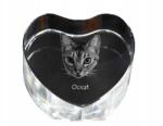 Art-Dog Macska Ocicat kristály szív, dísz, ajándék macska fotó (5055882446632)