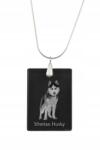 Art-Dog Szibériai husky ezüst nyaklánc kristály medállal, kutyával (5055882454361)