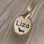 Dog And You Lézer gravírozott kutyabiléta Rosegold 30mm (rosegoldbileta0030mm)