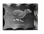 Art-Dog Greyhound kutya fotó díszes kristályban, ajándéktárgy, lakásdekoráció (5055882447745)