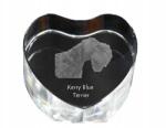 Art-Dog Kerry Blue terrier kristály szív, dísz, kutya fénykép ajándéktárgy (5055882445253)