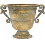 Art-Pol Fém fedél váza 18 cm arany antik virágtartó (100819)