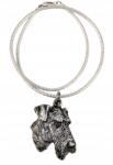 Art-Dog Airedale terrier nyaklánc kutyával, medál ezüst kígyó láncon (5906111282999)