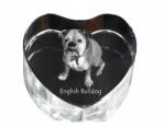 Art-Dog Bulldog kristály szív, dísz, kutya fénykép ajándéktárgy (5055882444683)