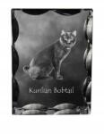 Art-Dog Kuril macska bobtail fotó díszes kristályban, ajándéktárgy, lakásdekoráció (5055882449909)