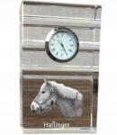  Ló Haflinger kristály asztali karóra az Ön fényképével, ajándéktárgy (5055882419629)