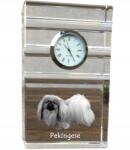 Pekingi kristály asztali karóra kutyával, saját fotóval, ajándéktárgy (5060383449228)