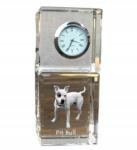 Art-Dog Pitbull, Pit Bull kristály asztali óra kutyával, saját fotóval (5055882416376)