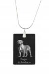 Art-Dog Bordeaux-i kutya ezüst nyaklánc kristály medállal, kutyával, fényképpel (5055882453678)