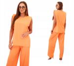 Kesi Narancssárga ujjatlan női szett széles viszkóz nadrággal